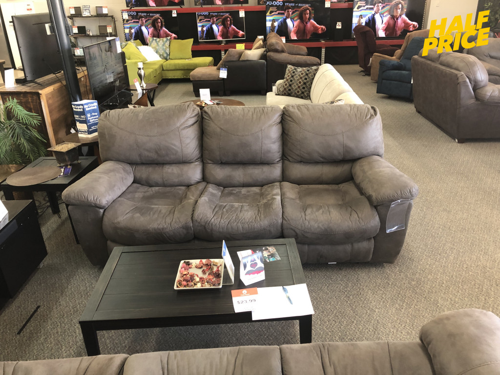 Trent Charcoal Reclining Sofa