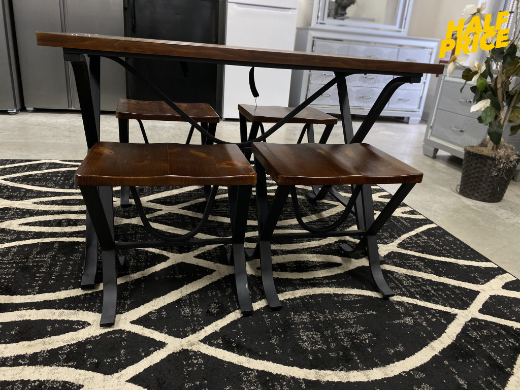 5pc Wood/Metal Dinette